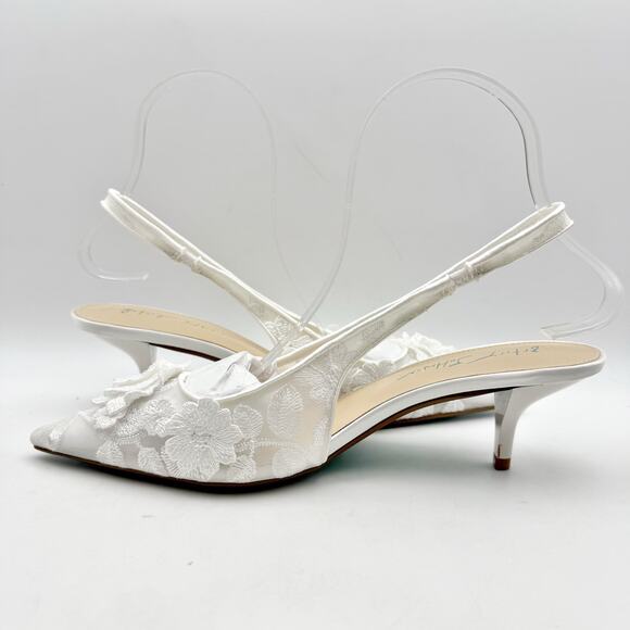 Blue by Betsey Johnson Womens Dian Slingback Heels US 8 M Ivory NIB - Picture 7 of 13